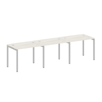 Metal System Quattro Р. ст. на 3 раб. места на П-образном м/к 40БП.СМ-3.1 Акация/Антрацит металл 3000*720*750 Metal System Quattro Р. ст. на 3 раб. места на П-образном м/к 40БП.СМ-3.1 Акация/Антрацит металл 3000*720*750