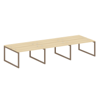 Metal System Quattro Р. ст. на 6 раб. места на О-образном м/к 50БО.СМ-6.3 Акация/Антрацит металл 4200*1475*750