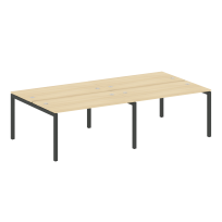 Metal System Quattro Р. ст. на 4 раб. места на П-образном м/к 50БП.СМ-4.3 Акация/Антрацит металл 2800*1475*750 Metal System Quattro Р. ст. на 4 раб. места на П-образном м/к 50БП.СМ-4.3 Акация/Антрацит металл 2800*1475*750