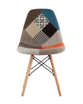 Стул Eames DSW пэчворк черно-белый Стул Eames DSW пэчворк черно-белый
