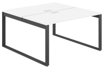 Стол-бенч с лючком Allegro / 1600×1638×750 / Профиль О-образный: 70×20 Антрацит / Столешница: Белый / AG.139.WH.L.72.AN Стол-бенч с лючком Allegro / 1600×1638×750 / Профиль О-образный: 70×20 Антрацит / Столешница: Белый / AG.139.WH.L.72.AN