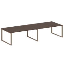Metal System Перег. стол (2 столешницы) на О-образном м/к БО.ПРГ-2.5 Акация/Антрацит металл 3600*1235*750