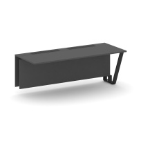 Сектор переговорного стола проходной Steel Meet KD-PR.B.SPPO-20 / Тиквуд Светлый – Металл Черный / 2000×800×750 Сектор переговорного стола проходной Steel Meet KD-PR.B.SPPO-20 / Тиквуд Светлый – Металл Черный / 2000×800×750