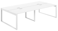 Стол-бенч с лючком Allegro / 2400×1238×750 / Профиль О-образный: 70×20 Белый / Столешница: Белый / AG.141.WH.L.72.WH Стол-бенч с лючком Allegro / 2400×1238×750 / Профиль О-образный: 70×20 Белый / Столешница: Белый / AG.141.WH.L.72.WH