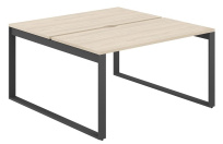 Стол-бенч с вырезом Allegro / 1400×1438×750 / Профиль О-образный: 70×20 Антрацит / Столешница: Белый / AG.135.WH.V.72.AN Стол-бенч с вырезом Allegro / 1400×1438×750 / Профиль О-образный: 70×20 Антрацит / Столешница: Белый / AG.135.WH.V.72.AN