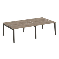 Onix Wood Рабочая станция OW.D.RS-4.3.7 Белый бриллиант/Дуб светлый/Белый металл 2760*1475*750