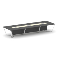 Стол для переговоров прямоугольный Steel Meet MM-PR.B.SP-16 / Тиквуд Светлый – Графит Глянец – Нержавеющая Сталь – Хром / 4800×1600×750 Стол для переговоров прямоугольный Steel Meet MM-PR.B.SP-16 / Тиквуд Светлый – Графит Глянец – Нержавеющая Сталь – Хром / 4800×1600×750