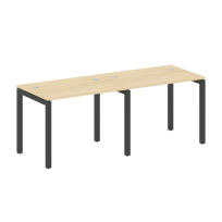 Metal System Quattro Р. ст. на 2 раб. места на П-образном м/к 50БП.СМ-2.1 Акация/Антрацит металл 2000*720*750 Metal System Quattro Р. ст. на 2 раб. места на П-образном м/к 50БП.СМ-2.1 Акация/Антрацит металл 2000*720*750