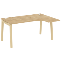 Onix Wood Стол эргономичный правый OW.SA-4 (R) Белый бриллиант/Дуб светлый/Белый металл 1580*1180*750 (800/460)