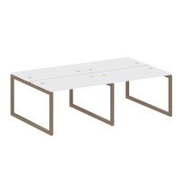 Metal System Quattro Р. ст. на 4 раб. места на О-образном м/к 50БО.СМ-4.2 Акация/Антрацит металл 2400*1475*750