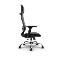 Кресло для руководителя Метта L 1c 42/4D_17833 Кожа перфорированная NewLeather – Черный Кресло для руководителя Метта L 1c 42/4D_17833 Кожа перфорированная NewLeather – Черный