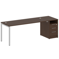 Metal System Quattro Р. ст. с тумбой на П-образном м/к 40БП.РС-СТП-1.5 Акация/Антрацит металл 2212*720*750