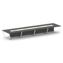 Стол для переговоров прямоугольный Steel Meet MM-PR.B.SP-20 / Тиквуд Светлый – Графит Глянец – Нержавеющая Сталь – Хром / 6400×1600×750 Стол для переговоров прямоугольный Steel Meet MM-PR.B.SP-20 / Тиквуд Светлый – Графит Глянец – Нержавеющая Сталь – Хром / 6400×1600×750