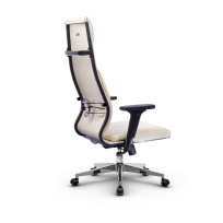 Кресло для руководителя Метта L 1m 44M/2D_17834_Кожа перфорированная NewLeather – Бежевый