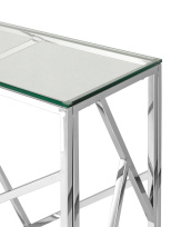 Консоль АРТ ДЕКО 115×30 стекло smoke сталь тёмный хром Консоль АРТ ДЕКО 115×30 стекло smoke сталь тёмный хром