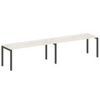 Metal System Quattro Р. ст. на 2 раб. места на П-образном м/к 50БП.СМ-2.5 Акация/Антрацит металл 3600*720*750