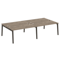 Onix Wood Рабочая станция OW.D.RS-4.4.8 Белый бриллиант/Дуб светлый/Белый металл 3160*1635*750