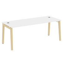 Onix Wood Direct Стол руководителя OW.SRR-6.8 Белый бриллиант/Дуб светлый/Белый металл 1980*800*750 Onix Wood Direct Стол руководителя OW.SRR-6.8 Белый бриллиант/Дуб светлый/Белый металл 1980*800*750