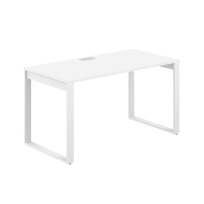 Стол офисный с лючком Allegro / 1200×600×750 / Профиль О-образный: 70×20 / Металлокаркас: Белый / Столешница: Белый / AG.101.WH.L.72.WH Стол офисный с лючком Allegro / 1200×600×750 / Профиль О-образный: 70×20 / Металлокаркас: Белый / Столешница: Белый / AG.101.WH.L.72.WH