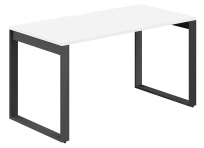Стол офисный с вырезом Allegro / 1600×600×750  / Профиль О-образный: 70×20 Металлокаркас: Антрацит / Столешница: Акация равелло / AG.103.AR.V.72.AN