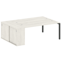 Metal System Quattro Р. ст. с шкафом-купе на П-образном м/к 50БП.РС-СШК-1.5 Т Акация/Антрацит металл 2210*1475*750