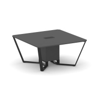 Стол для переговоров квадратный Steel Meet KD-PR.B.SP-08 / Тиквуд Светлый – Металл Черный / 1600×1600×750 Стол для переговоров квадратный Steel Meet KD-PR.B.SP-08 / Тиквуд Светлый – Металл Черный / 1600×1600×750