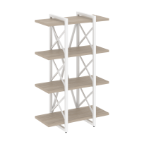 Loft Стеллаж на регулируемых опорах-4 полки VR.L-MST.O-4.4V Тиквуд тёмный/Чёрный металл 800×400×1280 Loft Стеллаж на регулируемых опорах-4 полки VR.L-MST.O-4.4V Тиквуд тёмный/Чёрный металл 800×400×1280