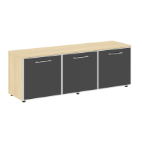 Тумба модульная LT.TS-3.5 black Yalta / Дуб Мали – Стекло Black 1642×450×580