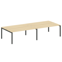 Metal System Quattro Р. ст. на 4 раб. места на П-образном м/к 50БП.СМ-4.5 Акация/Антрацит металл 3600*1475*750 Metal System Quattro Р. ст. на 4 раб. места на П-образном м/к 50БП.СМ-4.5 Акация/Антрацит металл 3600*1475*750