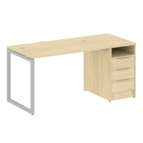 Metal System Quattro Р. ст. с тумбой на О-образном м/к 40БО.РС-СТП-1.2 Акация/Антрацит металл 1612*720*750 Metal System Quattro Р. ст. с тумбой на О-образном м/к 40БО.РС-СТП-1.2 Акация/Антрацит металл 1612*720*750