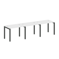 Metal System Quattro Р. ст. на 3 раб. места на П-образном м/к 50БП.СМ-3.1 Акация/Антрацит металл 3000*720*750