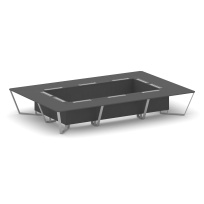 Стол для переговоров прямоугольный Steel Meet KD-PR.B.SP-20K / Тиквуд Светлый – Металл Серый / 4800×3200×750 Стол для переговоров прямоугольный Steel Meet KD-PR.B.SP-20K / Тиквуд Светлый – Металл Серый / 4800×3200×750
