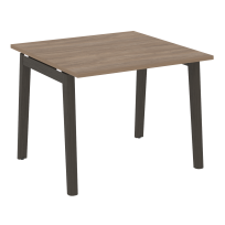 Onix Wood Стол переговорный (1 столешница) OW.PRG-1.1 Белый бриллиант/Дуб светлый/Белый металл 980*980*750