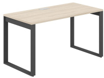 Стол офисный с лючком Allegro / 1600×800×750 / Профиль О-образный: 70×20 Антрацит / Столешница Белый / AG.109.WH.L.72.AN Стол офисный с лючком Allegro / 1600×800×750 / Профиль О-образный: 70×20 Антрацит / Столешница Белый / AG.109.WH.L.72.AN