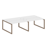 Metal System Quattro Р. ст. на 4 раб. места на О-образном м/к 50БО.СМ-4.3 Акация/Антрацит металл 2800*1475*750