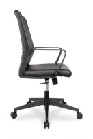 Кресло офисное College CLG-427 LBN-B Black Кожа PU Черный / Крестовина пластик Кресло офисное College CLG-427 LBN-B Black Кожа PU Черный / Крестовина пластик