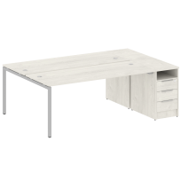Metal System Quattro Р. ст. с тумбой на П-образном м/к 40БП.РС-СТП-2.5 Акация/Антрацит металл 2212*1475*750 Metal System Quattro Р. ст. с тумбой на П-образном м/к 40БП.РС-СТП-2.5 Акация/Антрацит металл 2212*1475*750
