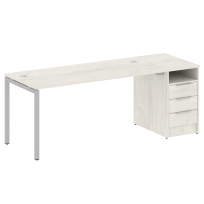 Metal System Quattro Р. ст. с тумбой на П-образном м/к 40БП.РС-СТП-1.4 Акация/Антрацит металл 2012*720*750 Metal System Quattro Р. ст. с тумбой на П-образном м/к 40БП.РС-СТП-1.4 Акация/Антрацит металл 2012*720*750