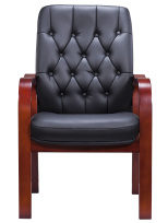 Стул офисный Everprof Monaco Wood CF Экокожа Черный Стул офисный Everprof Monaco Wood CF Экокожа Черный