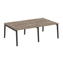 Onix Wood Рабочая станция OW.D.RS-4.2.7 Белый бриллиант/Дуб светлый/Белый металл 2360*1475*750