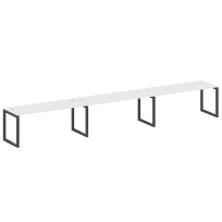 Metal System Quattro Р. ст. на 3 раб. места на О-образном м/к 50БО.СМ-3.5 Акация/Антрацит металл 5400*720*750