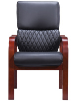 Стул офисный Everprof President Wood CF Экокожа Черный Стул офисный Everprof President Wood CF Экокожа Черный