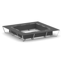 Стол для переговоров квадратный Steel Meet KD-PR.B.SP-24K / Тиквуд Светлый – Металл Серый / 4800×4800×750 Стол для переговоров квадратный Steel Meet KD-PR.B.SP-24K / Тиквуд Светлый – Металл Серый / 4800×4800×750