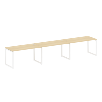 Metal System Quattro Р. ст. на 3 раб. места на О-образном м/к 40БО.СМ-3.3 Акация/Антрацит металл 4200*720*750 Metal System Quattro Р. ст. на 3 раб. места на О-образном м/к 40БО.СМ-3.3 Акация/Антрацит металл 4200*720*750