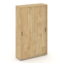 Шкаф-купе комбинированный Style Project SN.SHK-002 / Акация Лорка – Белый – Черные ручки / 1200×400×1982