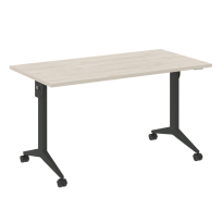 X-Pull Стол складной мобильный X.M-3.7 Тиквуд тёмный/Белый металл 1380×720×753