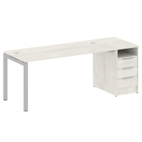 Metal System Quattro Р. ст. с тумбой на П-образном м/к 50БП.РС-СТП-1.4 Акация/Антрацит металл 2012*720*750 Metal System Quattro Р. ст. с тумбой на П-образном м/к 50БП.РС-СТП-1.4 Акация/Антрацит металл 2012*720*750