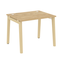 Onix Wood Стол офисный OW.SP-1.8 Дуб мали/Дуб светлый/Белый металл 980×800×750 Onix Wood Стол офисный OW.SP-1.8 Дуб мали/Дуб светлый/Белый металл 980×800×750