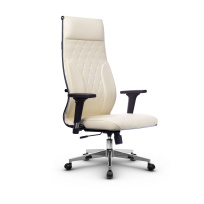 Кресло для руководителя Метта L 1m 44M/2D_17834_Кожа перфорированная NewLeather – Бежевый