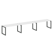 Metal System Quattro Р. ст. на 3 раб. места на О-образном м/к 50БО.СМ-3.4 Акация/Антрацит металл 4800*720*750